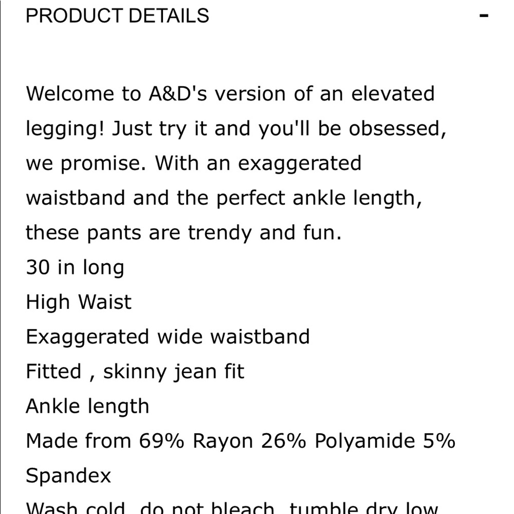 🚨FINAL PRICE DROP🚨A&D Pixie Pants - Picture 5 of 5